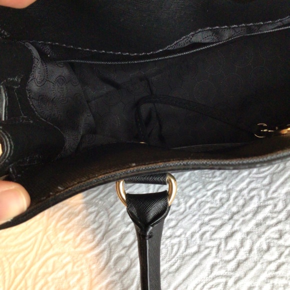 Michael Kors Black Saffiano Leather Hamilton Medium Satchel - Picture 5 of 13